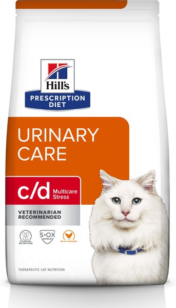 Hill's Prescription Diet c/d Multicare Stress Urinary Care with Chicken Dry Cat Food, 4-lb bag slide 1 of 10
