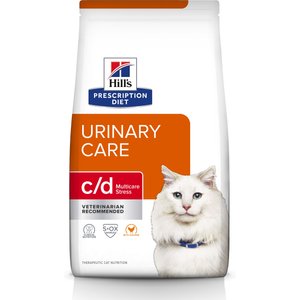 Hill's Prescription Diet c/d Multicare Stress Urinary Care with Chicken Dry Cat Food, 8.5-lb bag