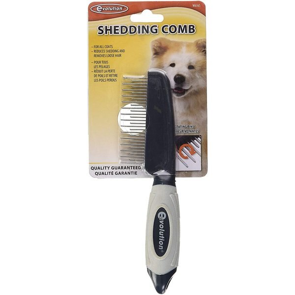 evolution shedding comb with rotating teeth