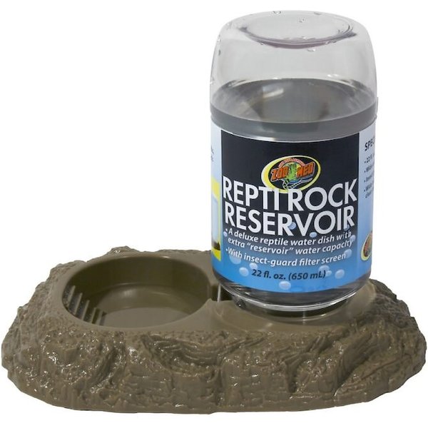 ZOO MED Repti Rock Reservoir Reptile Water Bottle, 22oz bottle