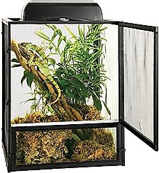 Zoo Med ReptiBreeze Open Air Aluminum Screen Cage, Large, Black