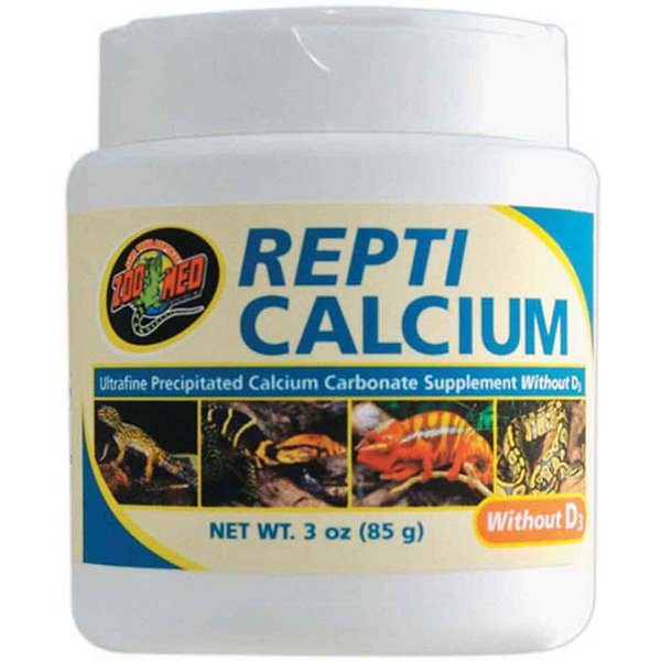 ZOO MED Repti Calcium without D3 Reptile Supplement, 3oz jar