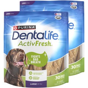 DentaLife ActivFresh Daily Oral Care Large Dental Dog Treats, 60 count