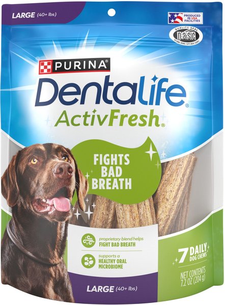 DentaLife ActivFresh Daily Oral Care Large Dental Dog Treats, 7 count slide 1 of 11