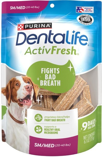 DentaLife ActivFresh Daily Oral Care Small/Medium Dental Dog Treats, 9 count slide 1 of 11