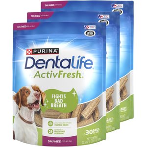DentaLife ActivFresh Daily Oral Care Small/Medium Dental Dog Treats, 90 count