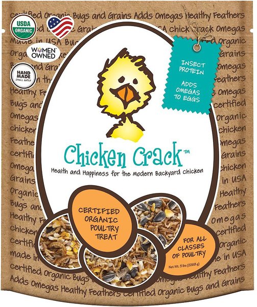 Treats for Chickens Chicken Crack Certified Organic Poultry Treat, 5-lb bag slide 1 of 3