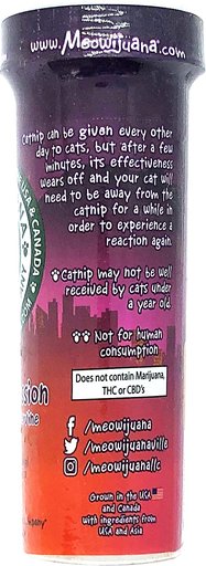 Meowijuana Purrple Passion Catnip & Silvervine Blend Catnip, 0.917-oz bottle