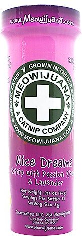 Meowijuana Mice Dreams Catnip, Passion Flower, & Lavender Blend Catnip, 0.917-oz bottle slide 1 of 6