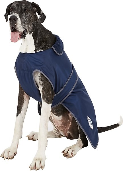 WeatherBeeta Windbreaker Navy 420D Deluxe Dog Coat, 32-in slide 1 of 9