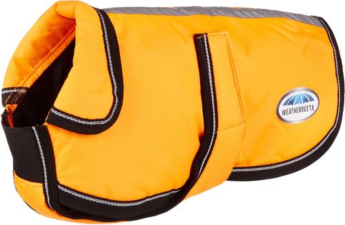 Show full view: WeatherBeeta Reflective Orange 300D Deluxe Dog Parka, 28-in slide 3 of 8