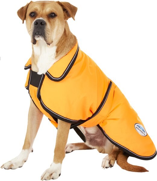 Discontinued WEATHERBEETA Reflective Orange 300D Deluxe Dog Parka, 30