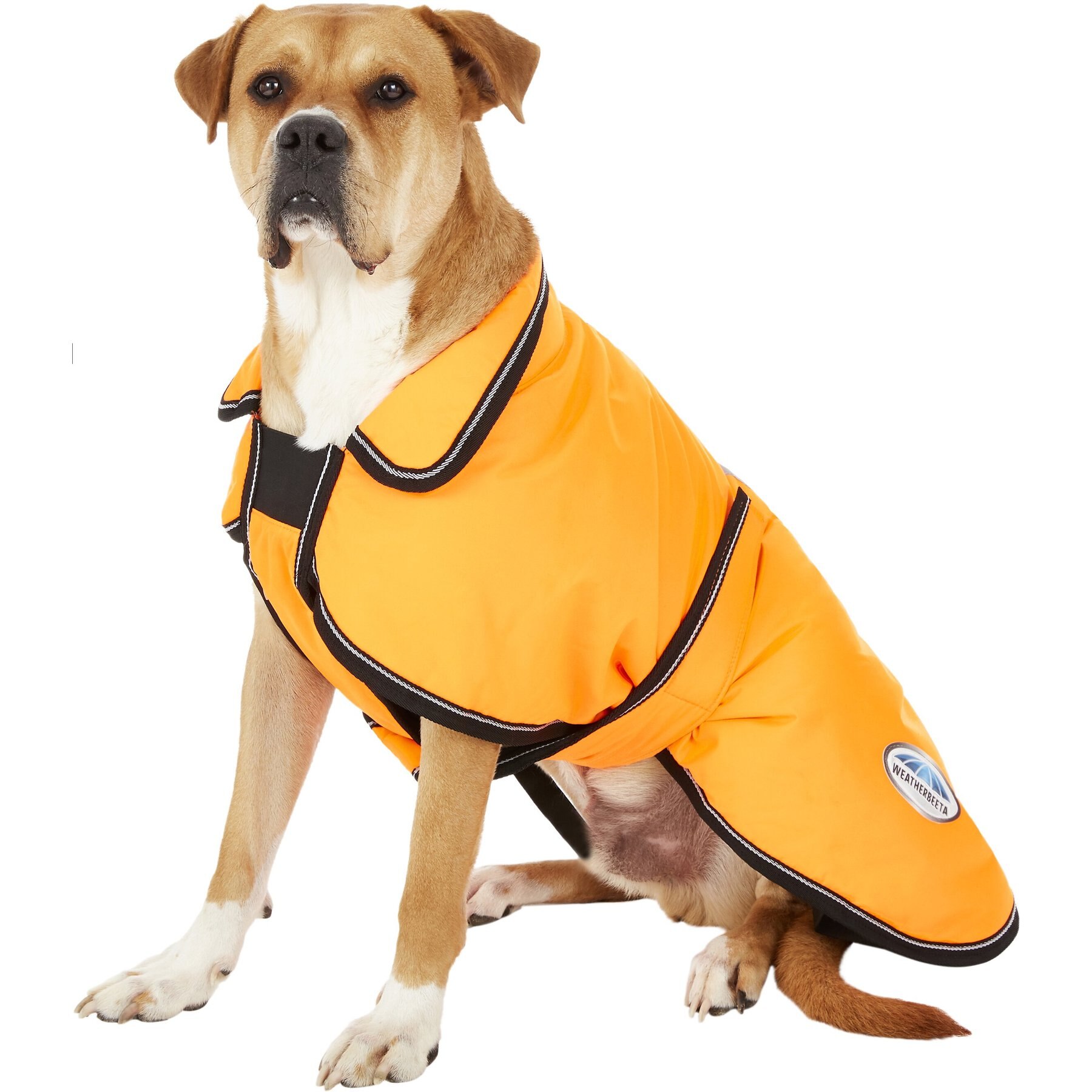 WeatherBeeta Reflective Orange 300D Deluxe Dog Parka