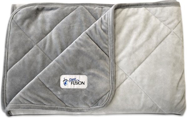 PetFusion Microplush Quilted Dog & Cat Blanket, Gray, Large slide 1 of 7