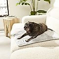 PetFusion Microplush Quilted Dog & Cat Blanket, Gray, Small