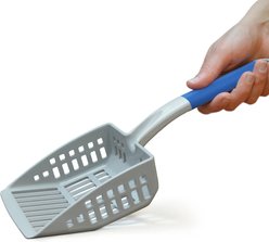 PetFusion QuickScoop Litter Scoop, Gray, Large