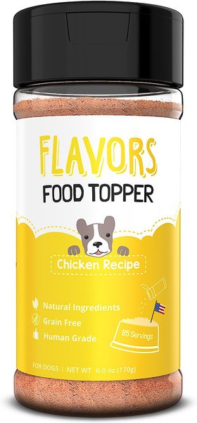 FLAVORS Chicken Recipe Grain-Free Dog Food Topper & Treat Mix, 6-oz bottle slide 1 of 5