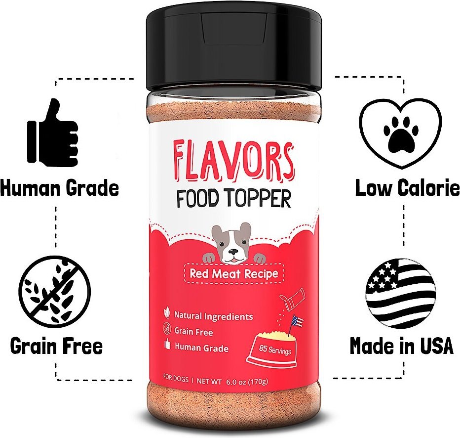 FLAVORS Red Meat Recipe GrainFree Dog Food Topper & Treat Mix, 6oz
