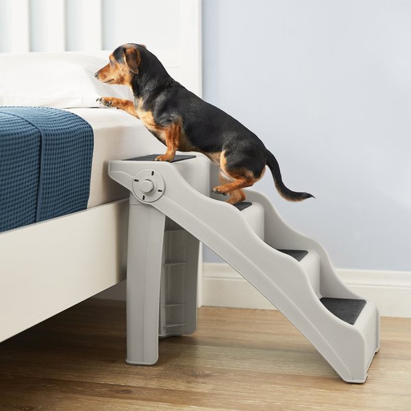 Frisco Foldable Nonslip Cat & Dog Stairs, Grey slide 1 of 8