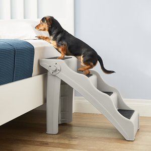 Frisco Foldable Nonslip Cat & Dog Stairs, Grey