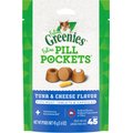 Greenies Pill Pockets Feline Tuna & Cheese Flavor Natural Soft Adult Cat Treats, 45 count