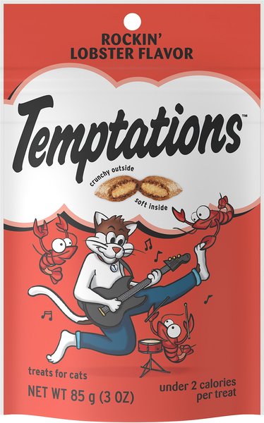 Temptations Classic Rockin' Lobster Flavor Soft & Crunchy Cat Treats, 3-oz bag slide 1 of 8