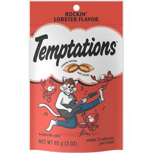 Temptations Classic Rockin' Lobster Flavor Soft & Crunchy Cat Treats, 3-oz bag