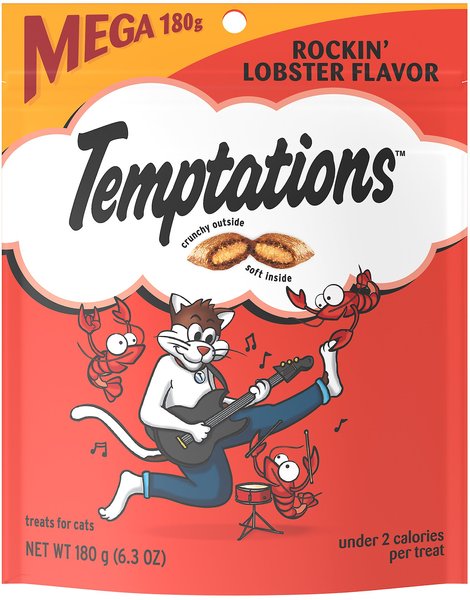 Temptations Classic Rockin' Lobster Flavor Soft & Crunchy Cat Treats, 6.3-oz bag slide 1 of 8