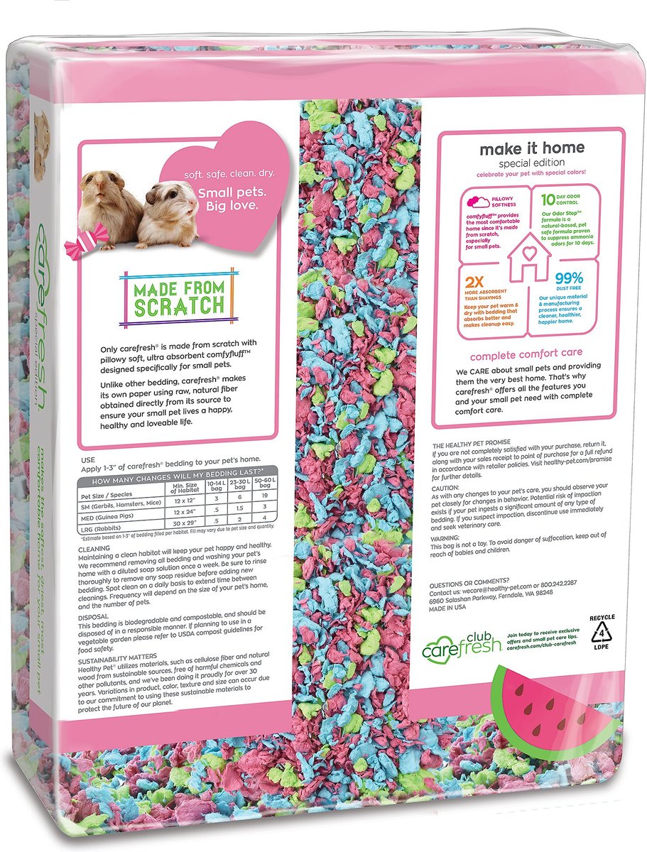 CAREFRESH Special Edition Small Animal Bedding, Tutti Frutti, 50L