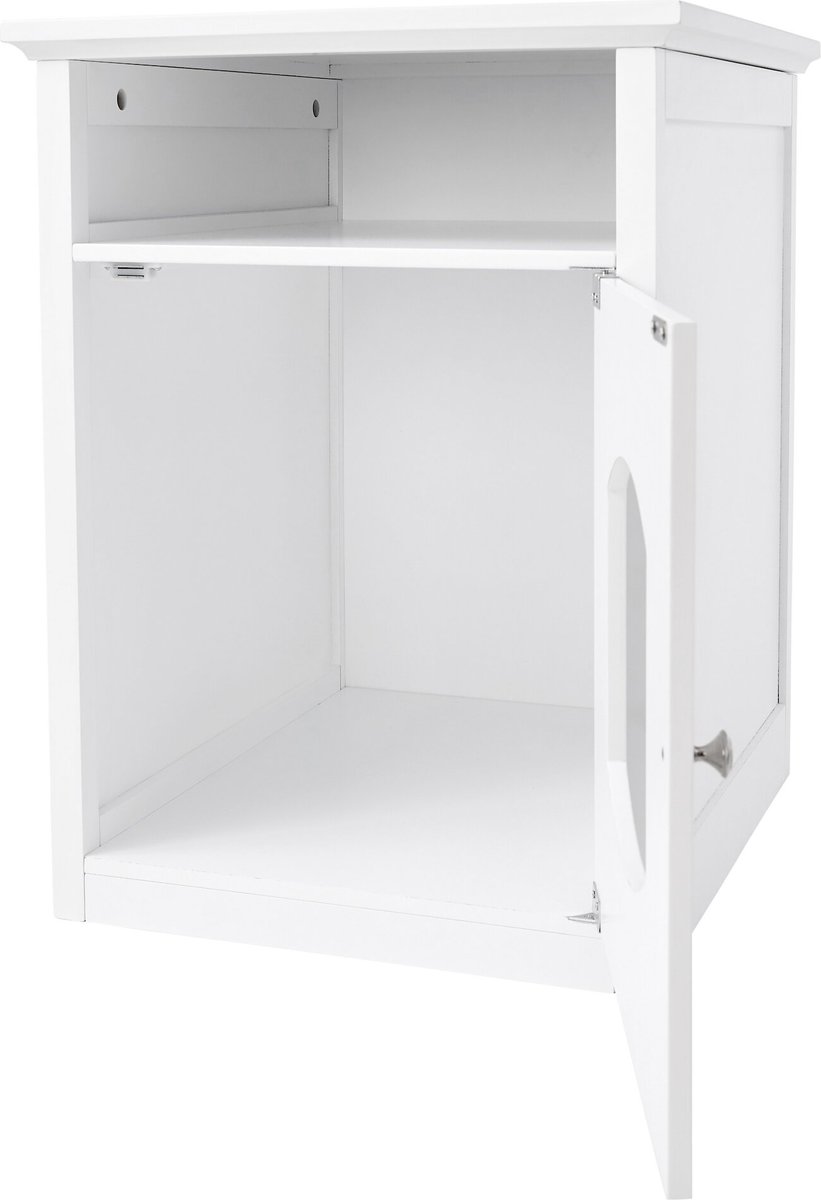 FRISCO Decorative Side Table Cat Litter Box Cover, White