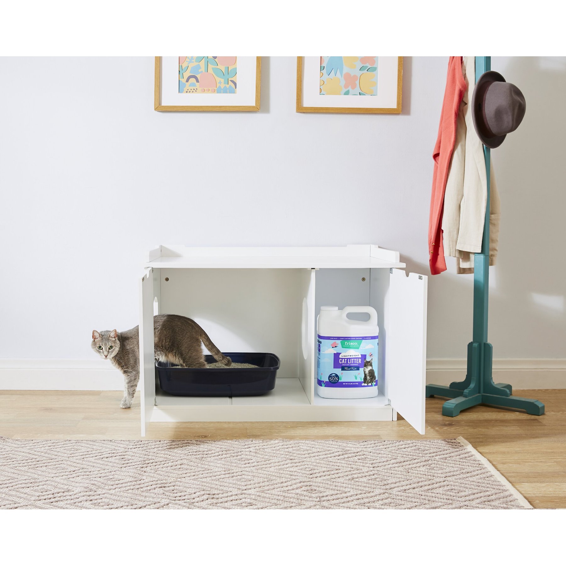 NEW IN BOX-Frisco Decorative Bench Cat Litter Box 2024 Cover