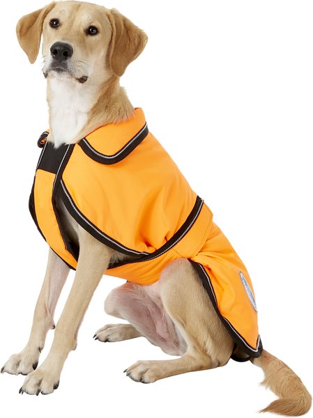 WeatherBeeta Reflective Orange 300D Deluxe Dog Parka, 26-in slide 1 of 7