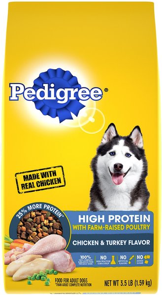 Pedigree High Protein Chicken & Turkey Flavor Adult Dry Dog Food, 3.5-lb bag slide 1 of 8