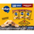 Pedigree Choice Cuts in Gravy Variety Pack, Hickory Smoked Chicken Flavor, Grilled Chicken Flavor in Sauce & Filet Mignon Flavor in Gravy Adult Wet Dog Food Pouches, 3.5-oz, pack of 18