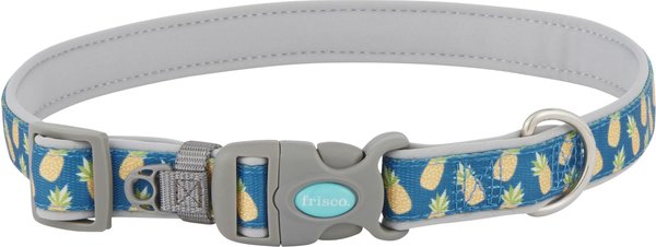 Frisco Patterned Neoprene Dog Collar, Pineapple, Large: 18 to 26-in neck, 1-in wide slide 1 of 6