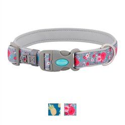 Frisco Patterned Neoprene Dog Collar, Rose, Medium: 14 to 20-in neck, 1-in wide
