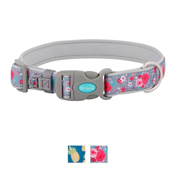 Frisco Patterned Neoprene Dog Collar, Rose, Medium: 14 to 20-in neck, 1-in wide slide 1 of 6