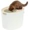 Show in main carousel: IRIS Top Entry Cat Litter Box with Scoop, White/Beige, Medium slide 1 of 10