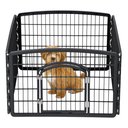 IRIS USA 4-8 Panel Dog Exercise Playpen with Door, 24-in, Black