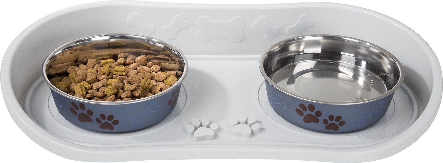 PETMAKER NonSkid Pet Bowl Tray, White