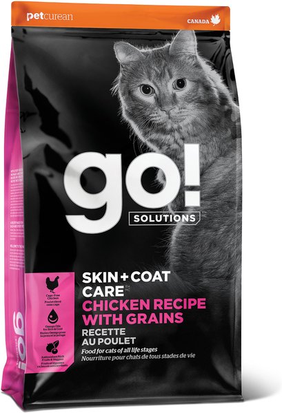 Go! Solutions Skin + Coat Care Chicken Recipe Dry Cat Food, 3-lb bag slide 1 of 9