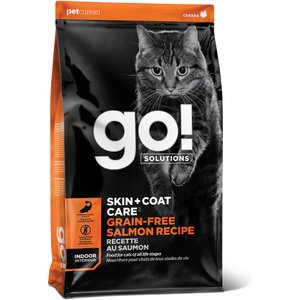 Go! Solutions Skin + Coat Care Grain-Free Salmon Recipe Dry Cat Food, 3-lb bag