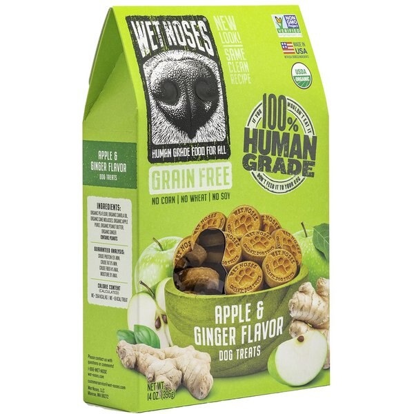 WET NOSES GrainFree Apple & Ginger Flavor Dog Treats, 14oz box