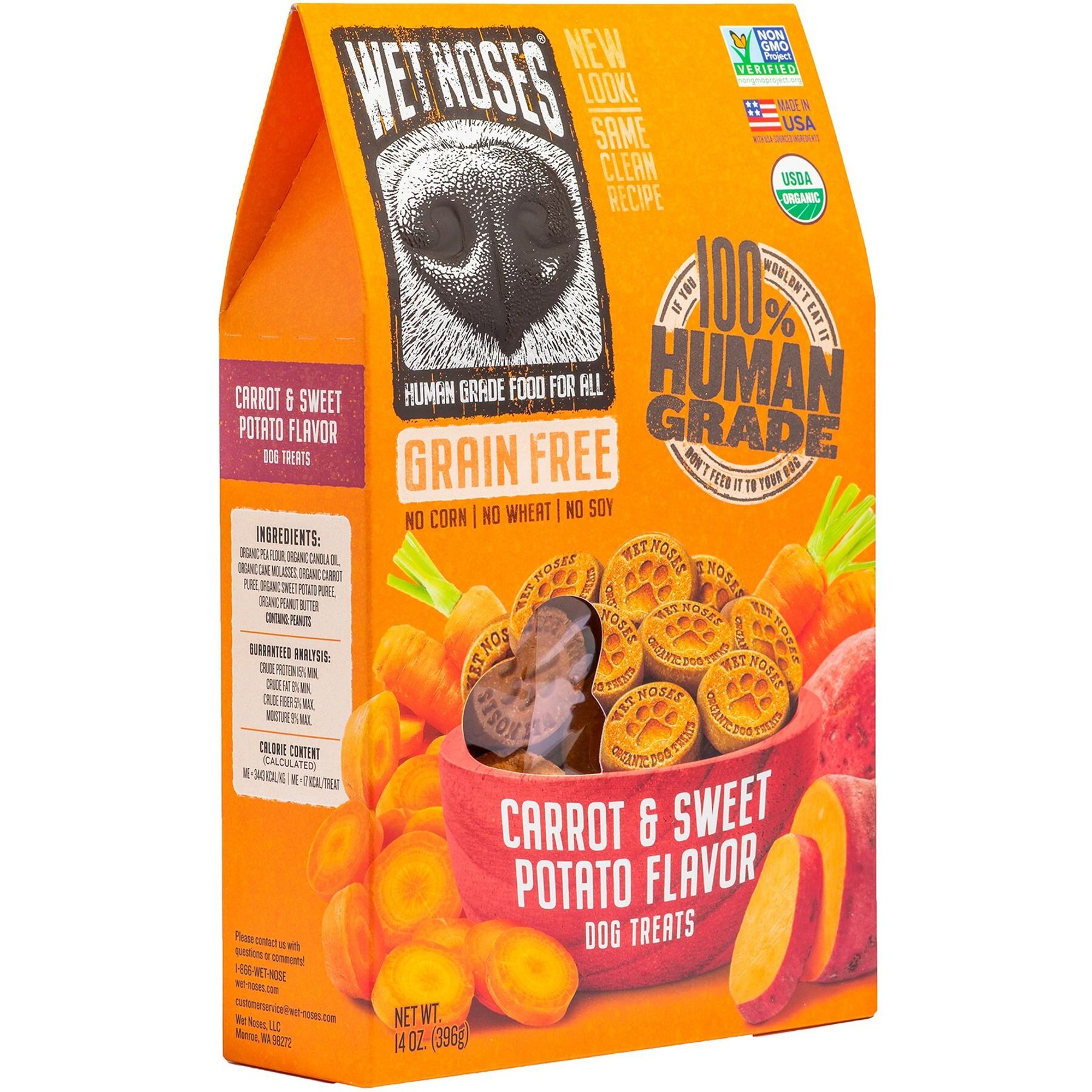 Wet Noses Grain-Free Carrot & Sweet Potato Flavor Dog Treats