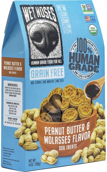 Wet Noses Grain-Free Peanut Butter & Molasses Flavor Dog Treats, 14-oz box slide 1 of 5