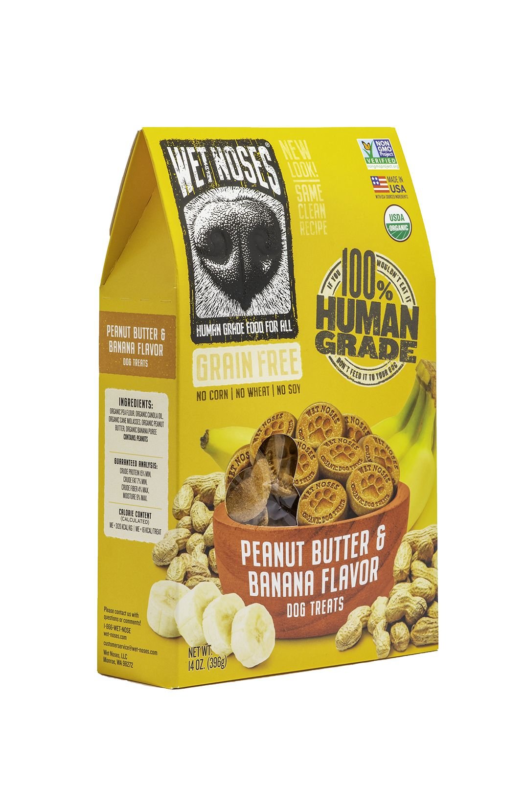 WET NOSES GrainFree Peanut Butter & Banana Flavor Dog Treats Customer Questions