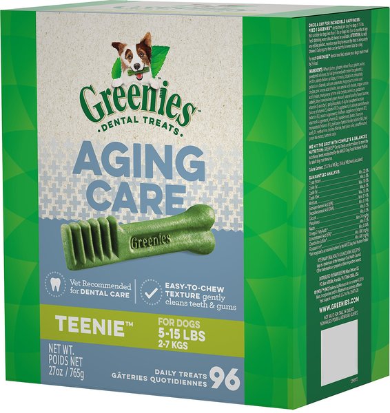 Greenies Aging Care Teenie Dental Dog Treats, 96 count slide 1 of 9