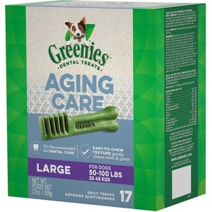 Greenies Aging Care Large Dental Dog Treats, 17 count