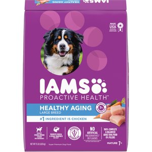 Iams Proactive Health Healthy Aging Large Breed Mature & Senior Formula with Real Chicken Dry Dog Food, 15-lb bag
