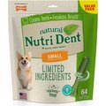 Nylabone Nutri Dent Natural Dental Fresh Breath Flavored Chew Treat, Small, 64 count